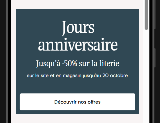 Encart promotionnel de la page Promotions de Lelit dont le lien renvoie vers la même page